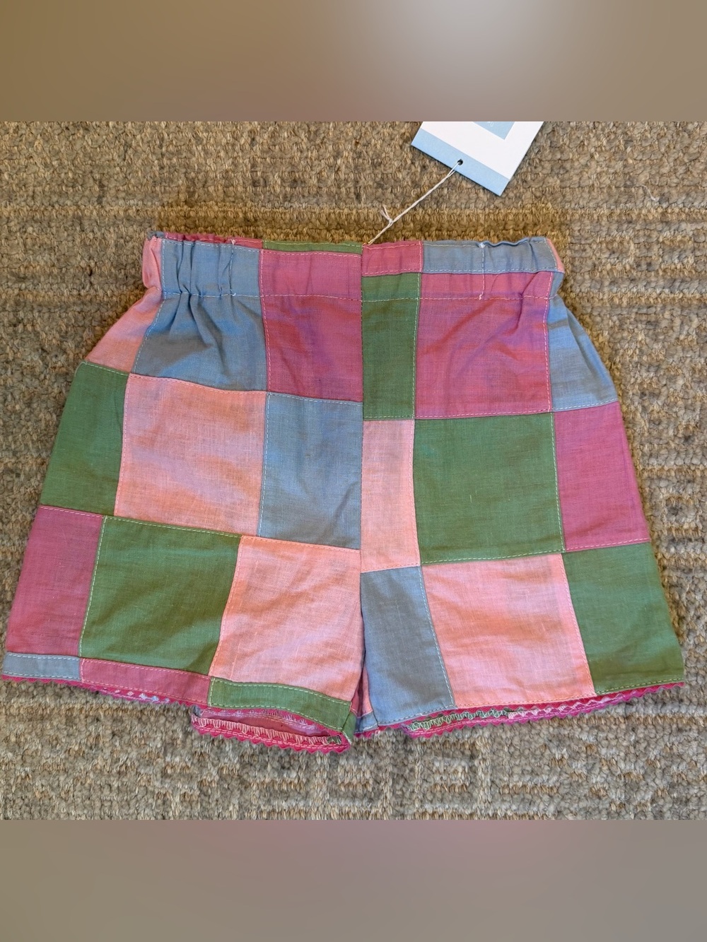 NWT Bella Bliss girls Patchwork Cotton Shorts ric rac size 3